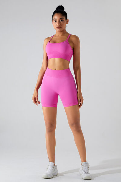 Crisscross Spaghetti Strap Active Cami